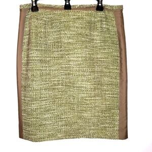 YOANA BARASCHI Anthropology Tweed Pencil Skirt - Graphite Green Size 10